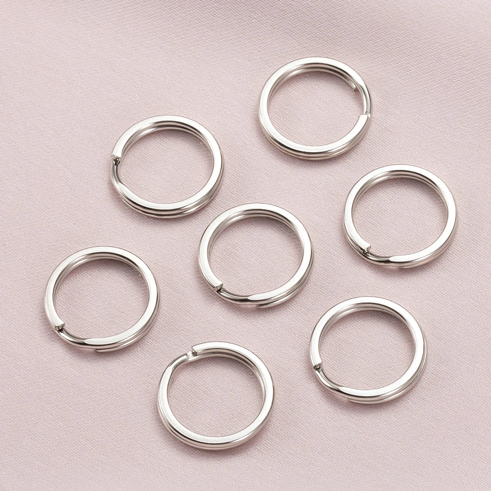 Metal Key Rings, 20pcs Round Split Rings for DIY Keychains & Jewelry