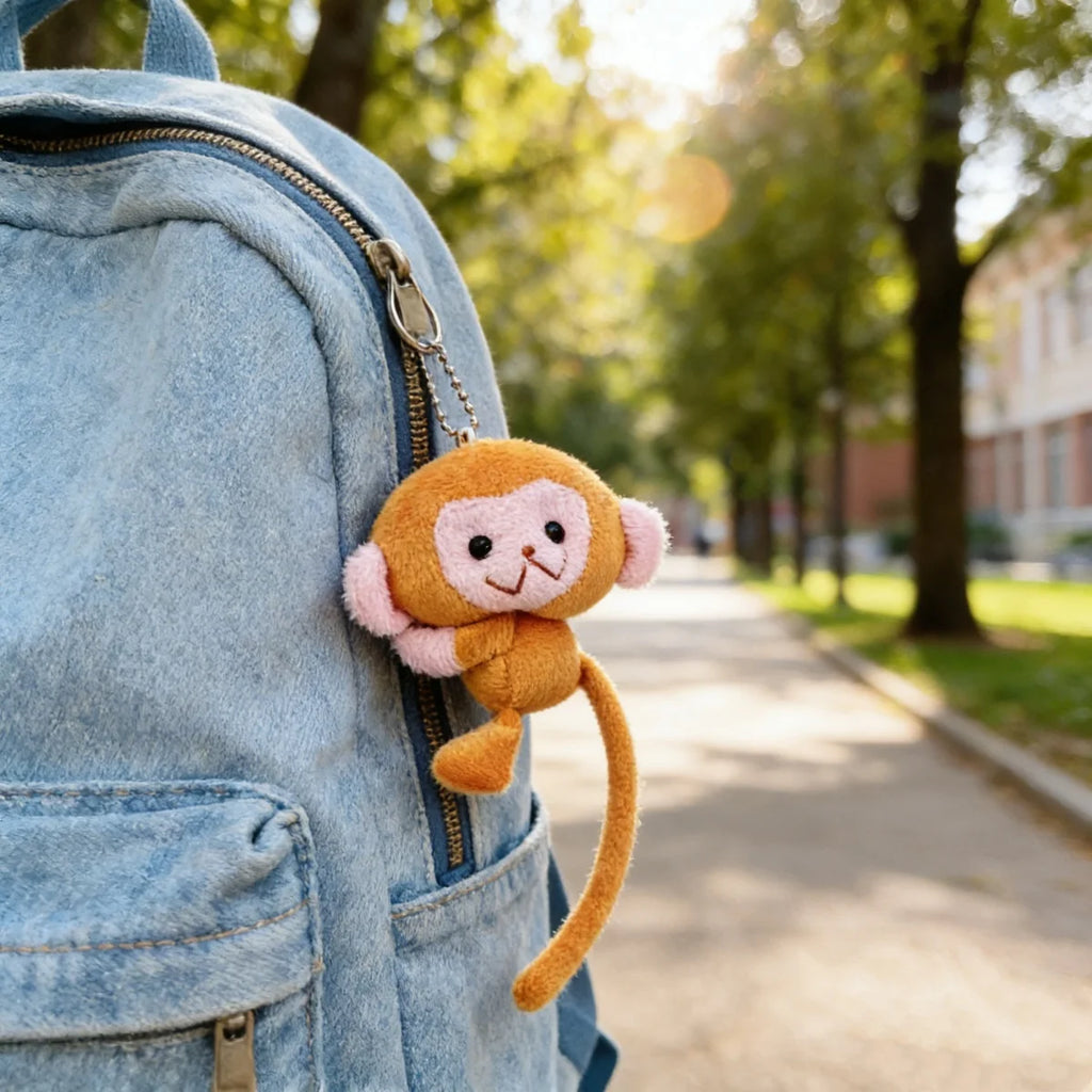 Monkey Plush Keychain