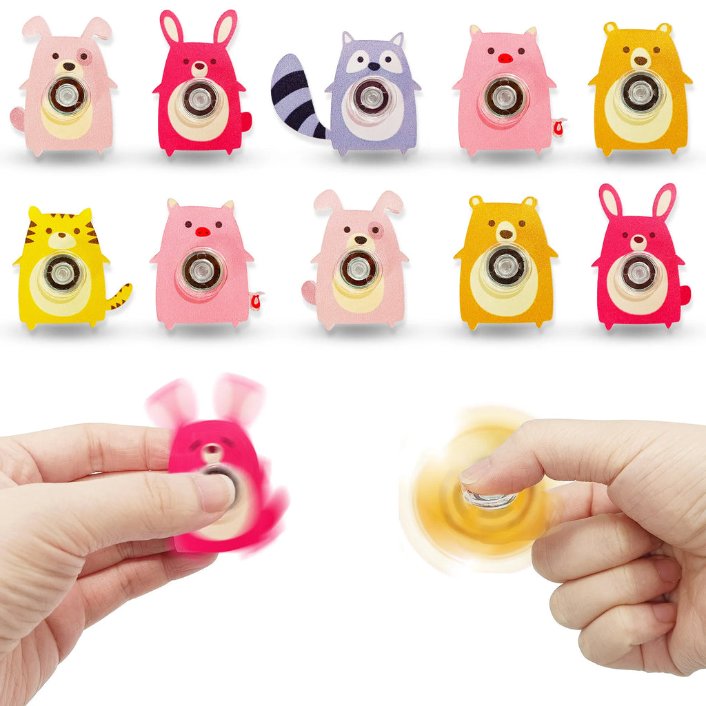 6PCS Fingertip Gyro Toy – Animal Fidget Spinners