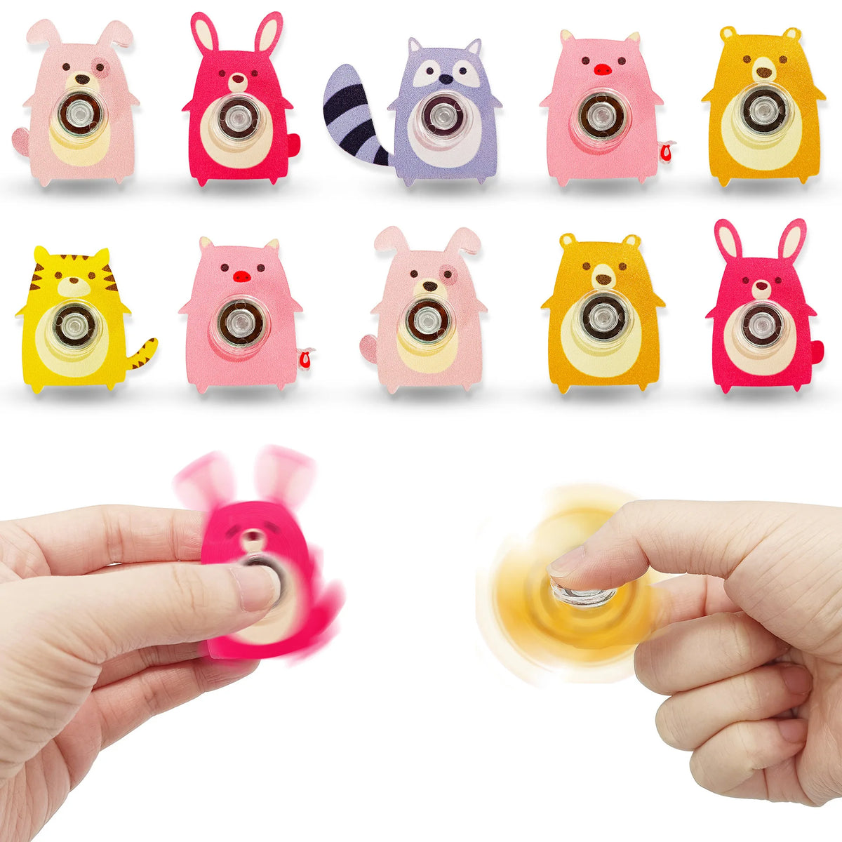 6PCS Fingertip Gyro Toy – Animal Fidget Spinners