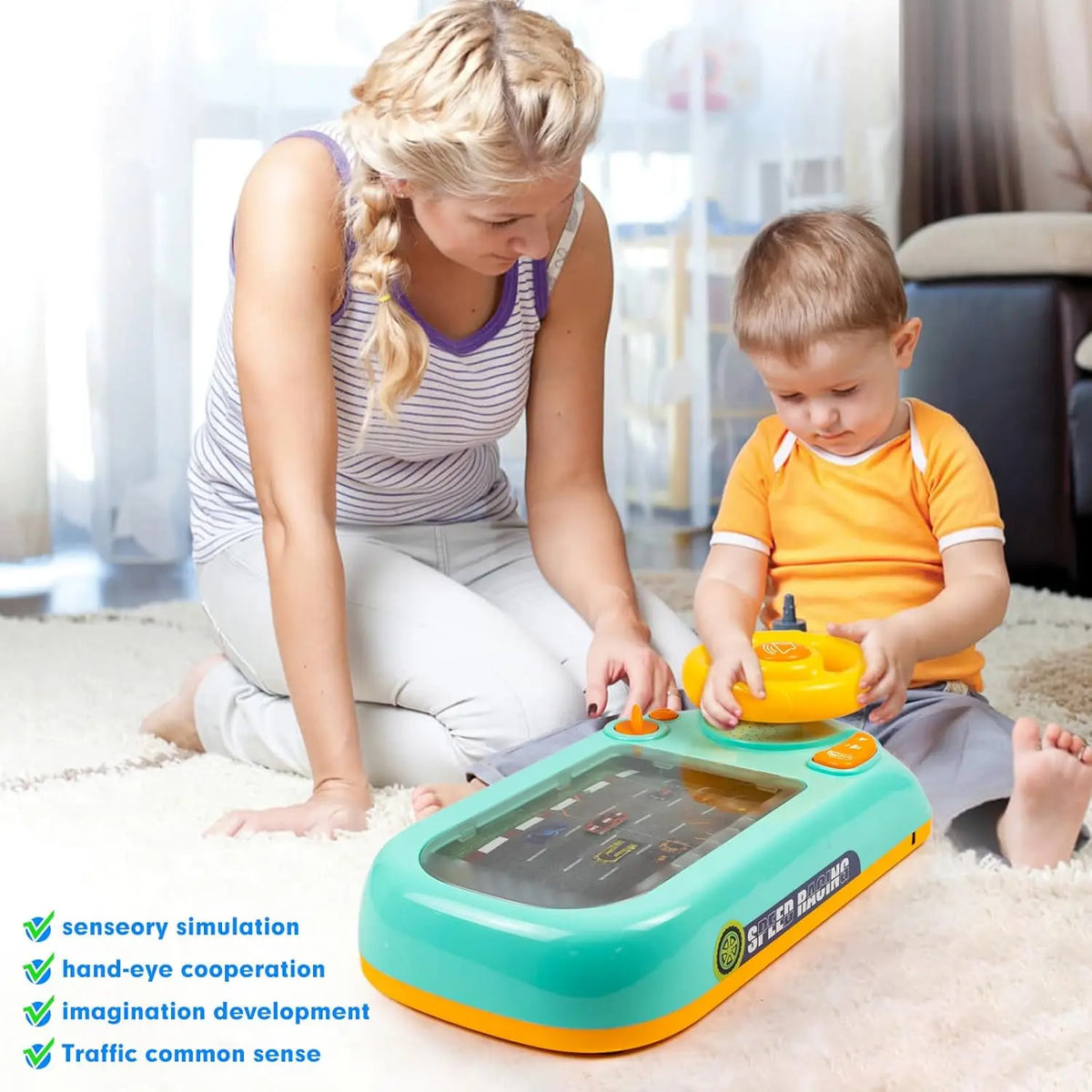 Kids Steering Wheel Toy – Interactive Pretend Driving Game