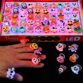 Halloween Glow Rings – LED Pumpkin & Ghost Finger Rings