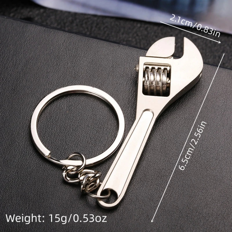 Wrench Keychain, Adjustable Tool Key Ring Metal Accessory