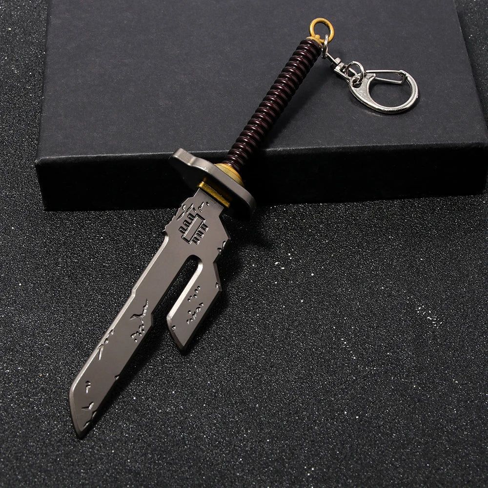 Anime Keychain Metal Sword Pendant Keyring for Collectors & Fans
