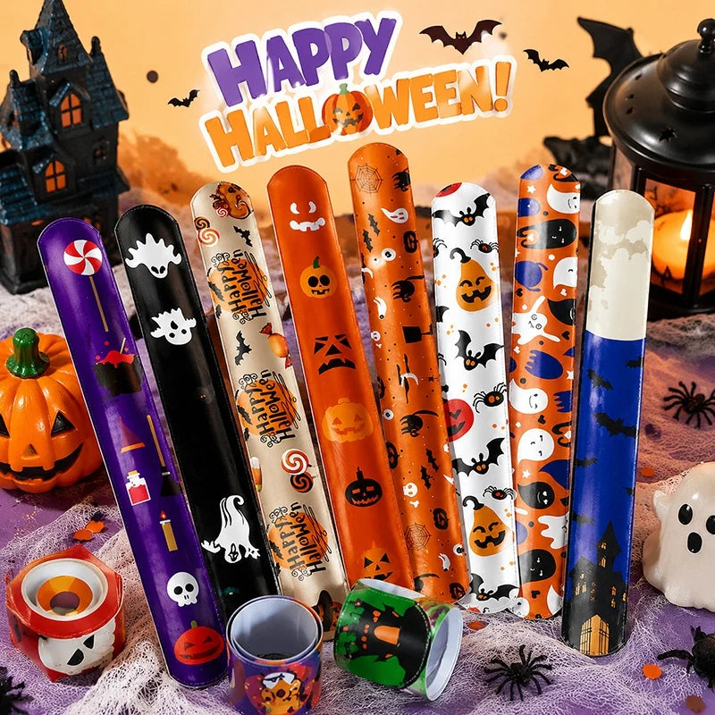 Halloween Snap Wristband Pumpkin Snap Bracelet for Parties