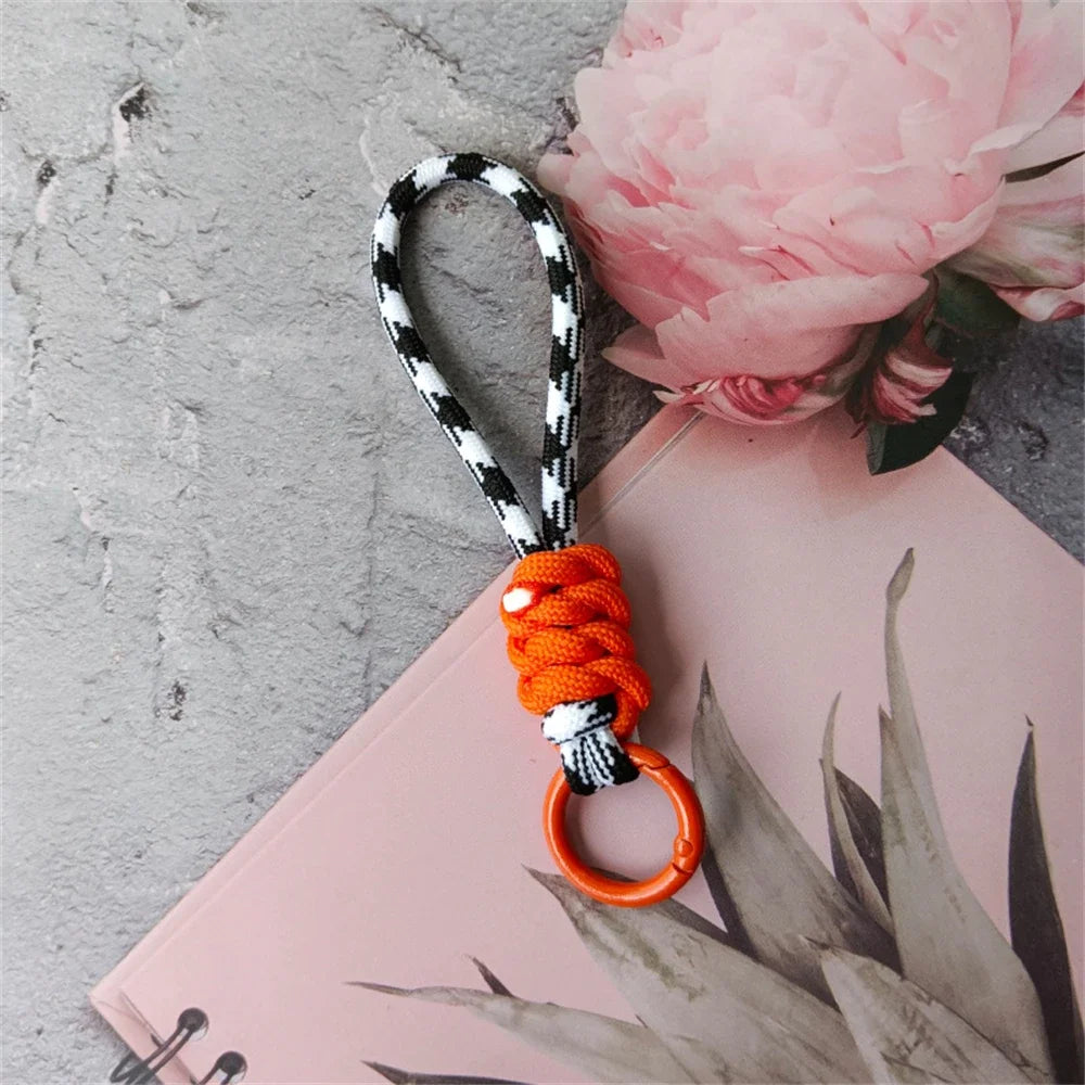Braided Lanyard Keychain – Colorful Paracord Wrist Strap