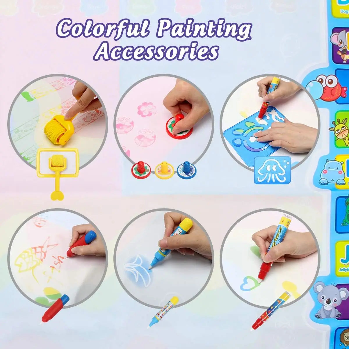 Water Drawing Mat – Reusable Magic Doodle Mat for Kids