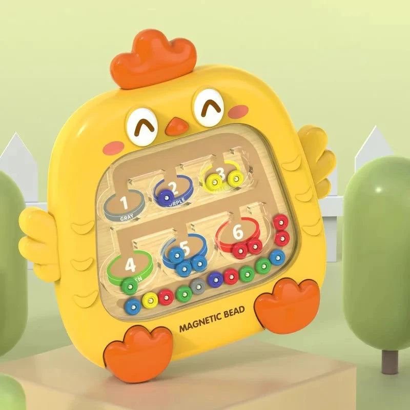 Magnetic Sorting Game – Color Number Maze Board for Kids