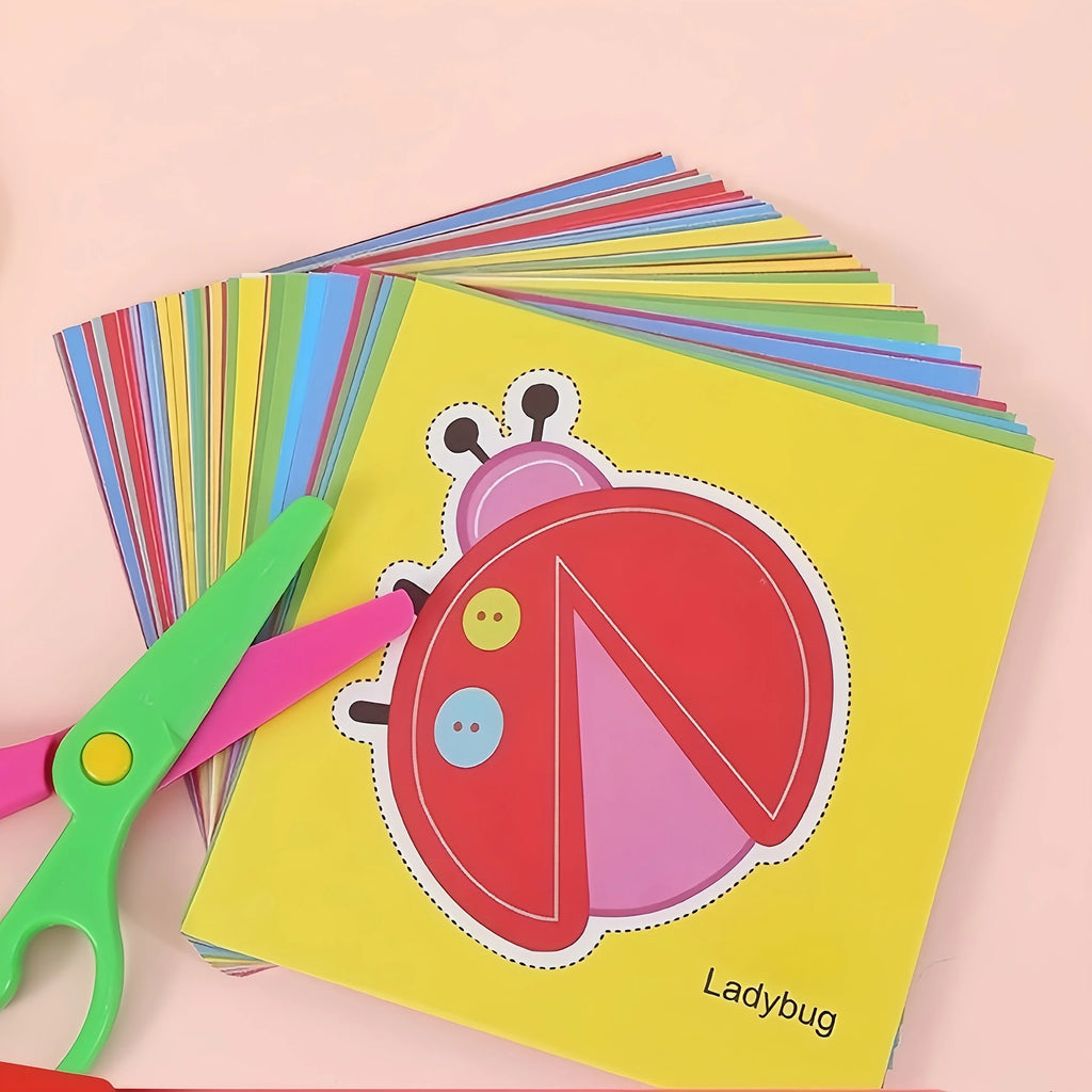 Kids Scissors Activity Set – 96-Piece Cutting Practice Kit