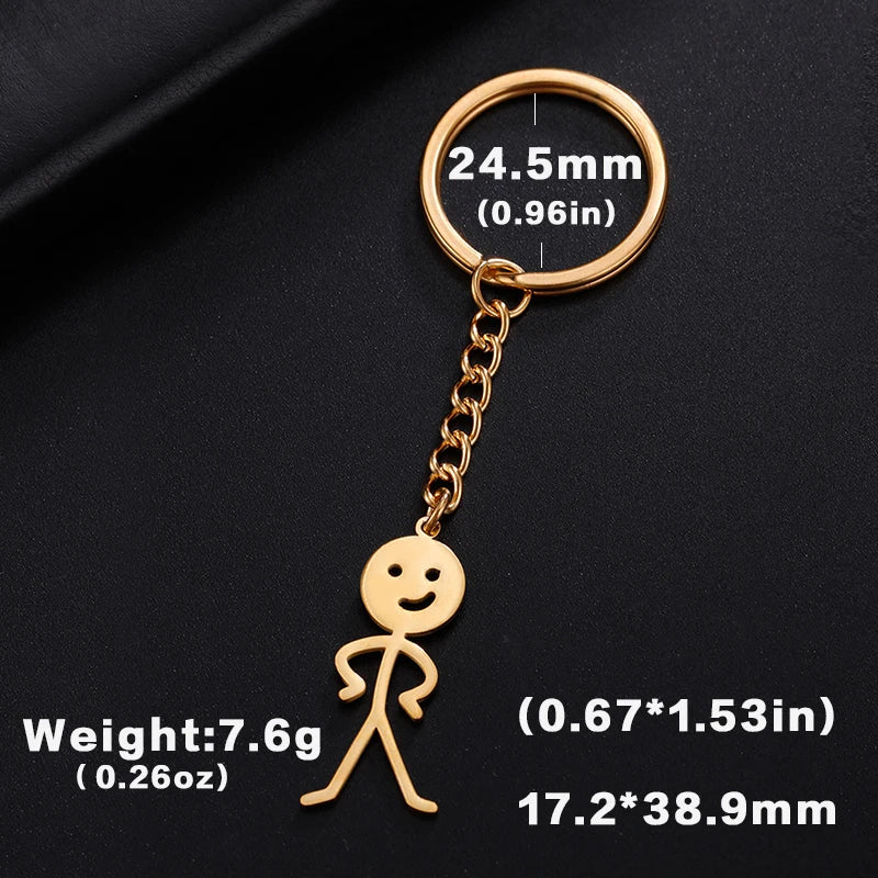 Middle Finger Keychain Stainless Steel