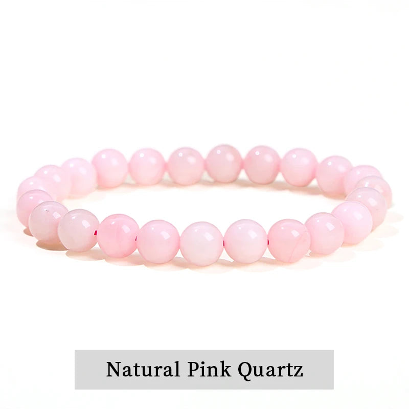 Natural Stone Bead Bracelet – Crystal & Agate Jewelry