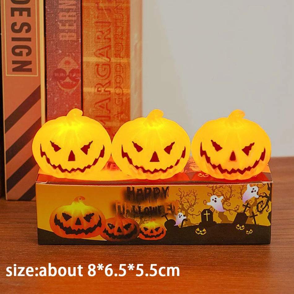 Halloween Pumpkin Lantern Skull Face Light for Party & Home Decor