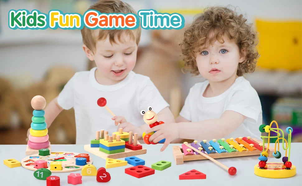 Montessori Wooden Puzzles for Kids – 3D Early Learning Toy