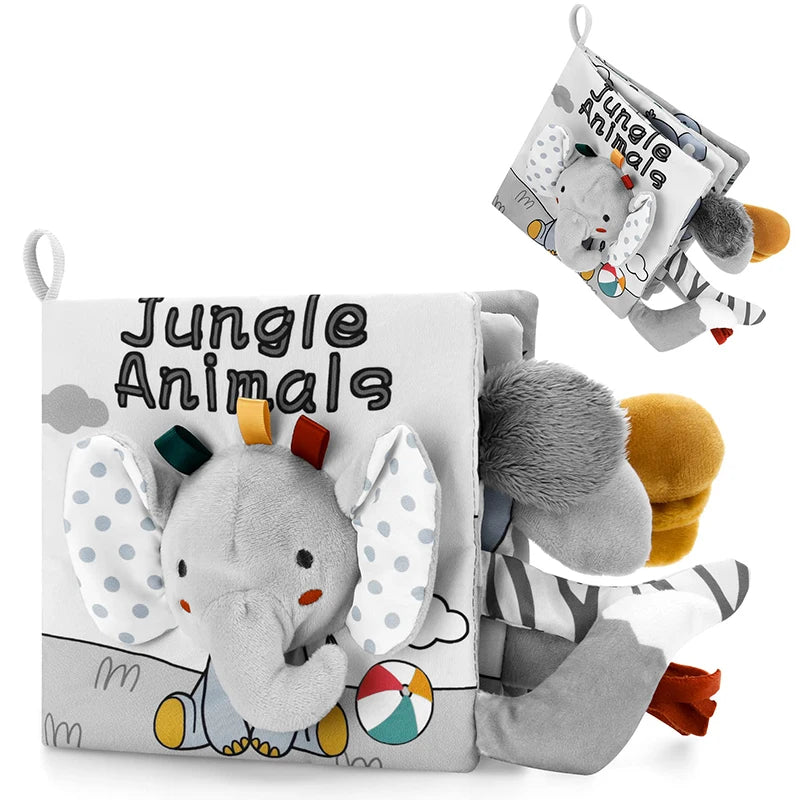 Baby Sensory Book – Soft 3D Touch & Feel Cloth Learning Toy