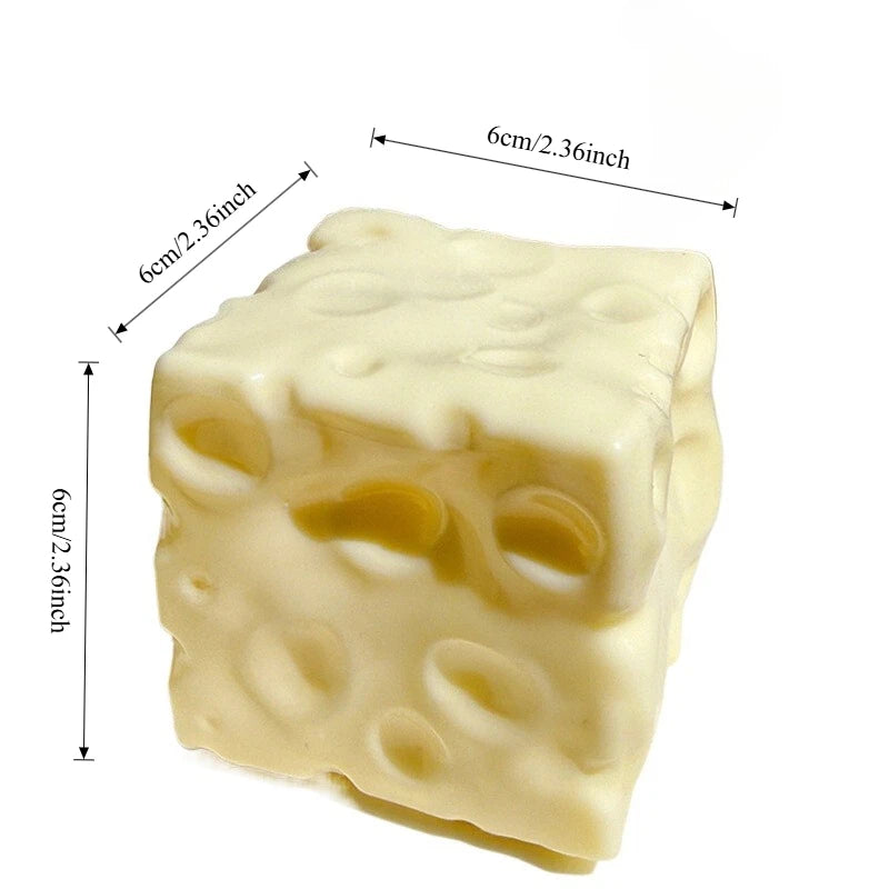 Cheese Stress Ball – Soft Squeeze Sensory Fidget Toy
