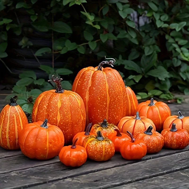 Halloween Pumpkin Decorations, Artificial Pumpkins for Fall Table Decor