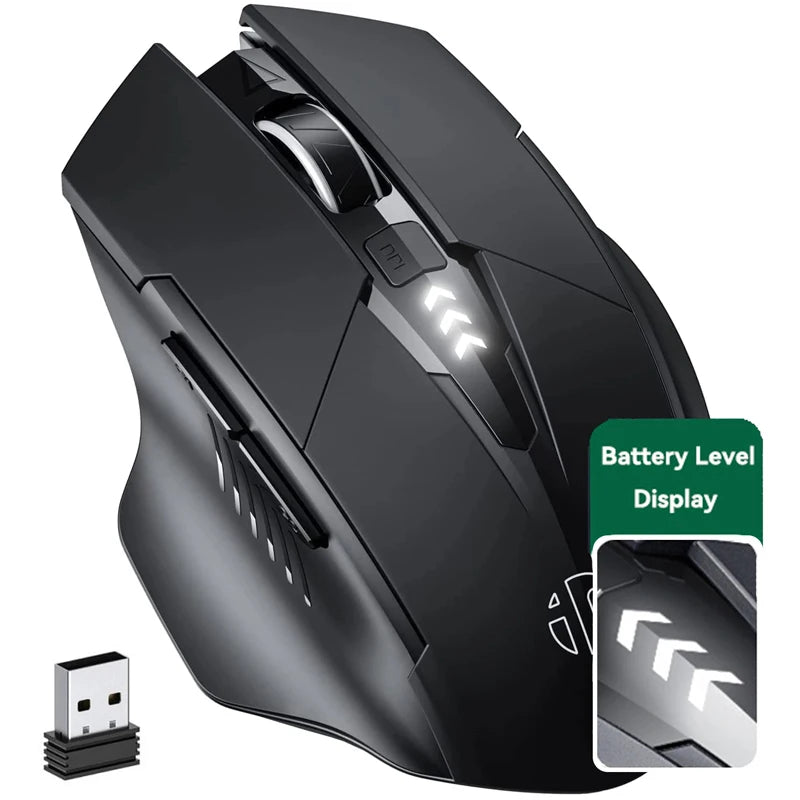Wireless Computer Mouse – Rechargeable Ergonomic Silent Design