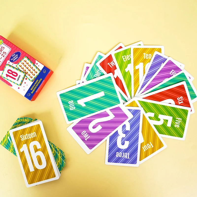 Montessori Flash Cards – 58-Piece Alphabet, Number & Shape Learning Set