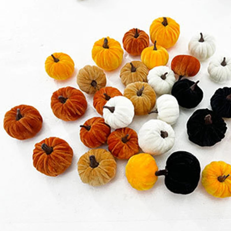 Halloween Pumpkin Decorations, 5PCS Artificial Pumpkin Ornaments