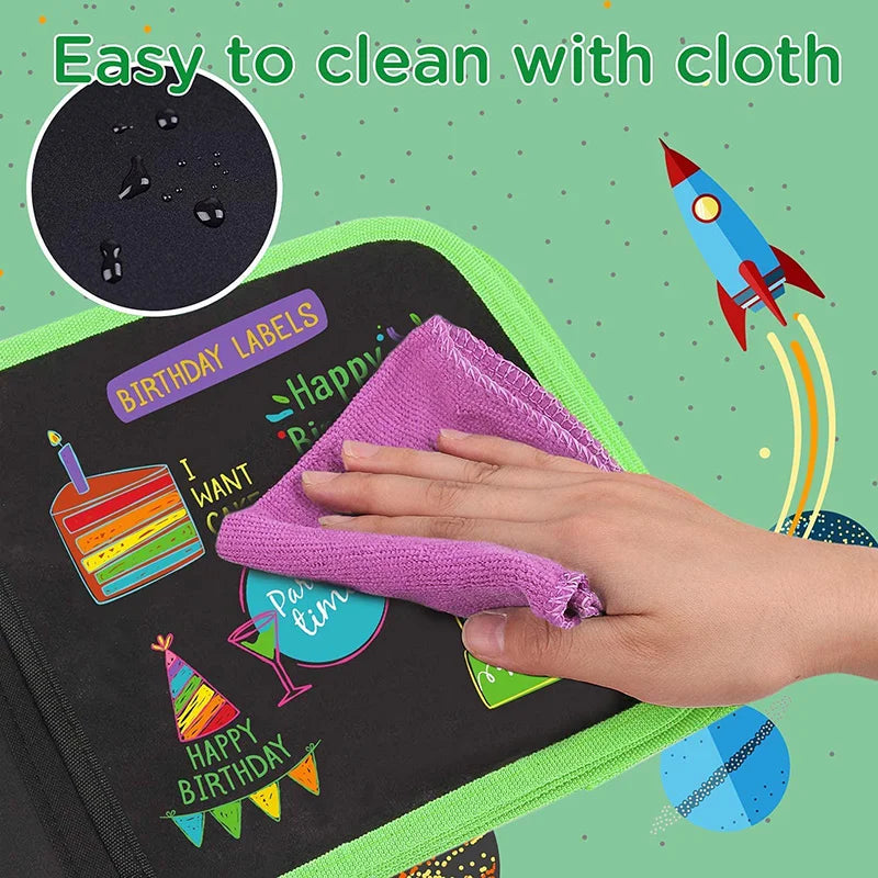 Reusable Drawing Book for Kids – Erasable Doodle Pad with Drawing Pens
