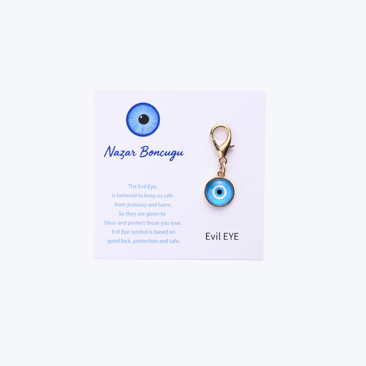 Evil Eye Keychain, Blue Eye Bag Charm Decorative Key Ring