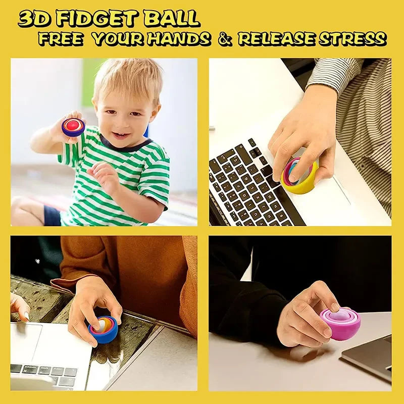 3D Rotation Ball Fidget Toy – Gyro Spinner Sensory Toy