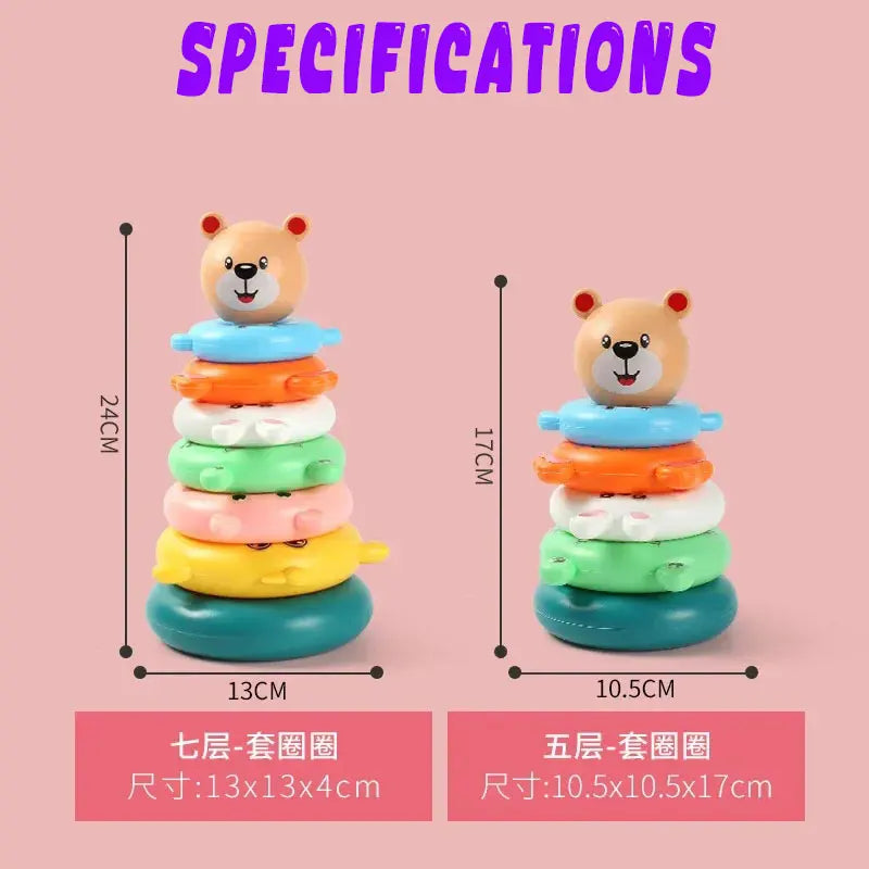 Stacking Cups for Babies – Rainbow Montessori Nesting Toy
