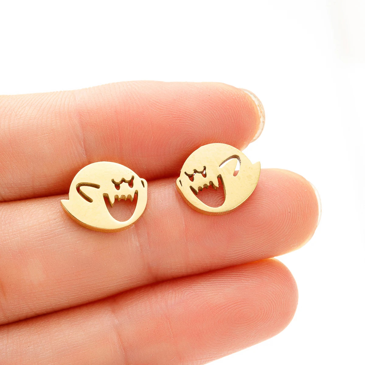 Ghost Stud Earrings – Stainless Steel Halloween Earrings
