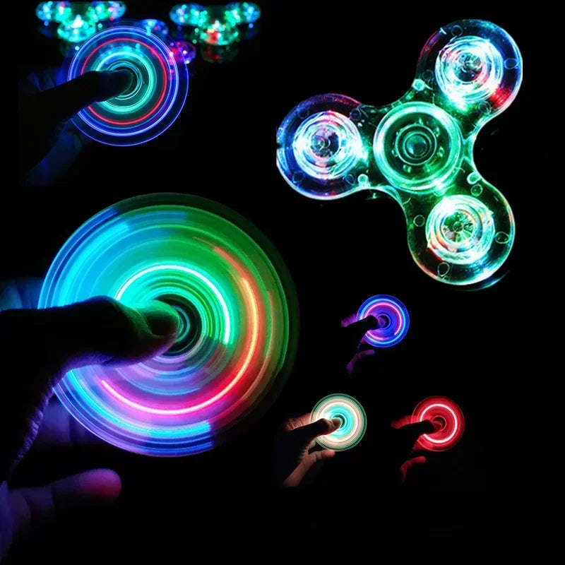 Mini LED Fidget Spinner – Light Up Flashing Toy