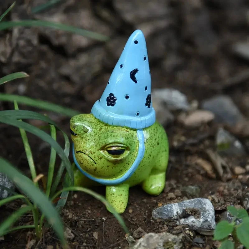 Frog Garden Statue – Cute Ceramic Frog Figurine Decor