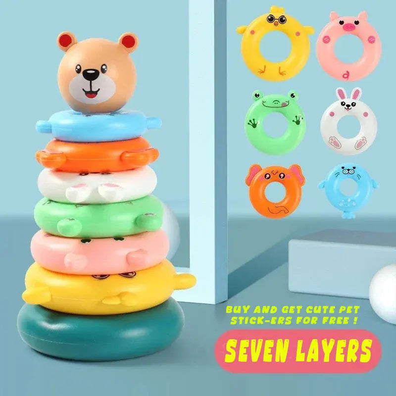 Stacking Cups for Babies – Rainbow Montessori Nesting Toy