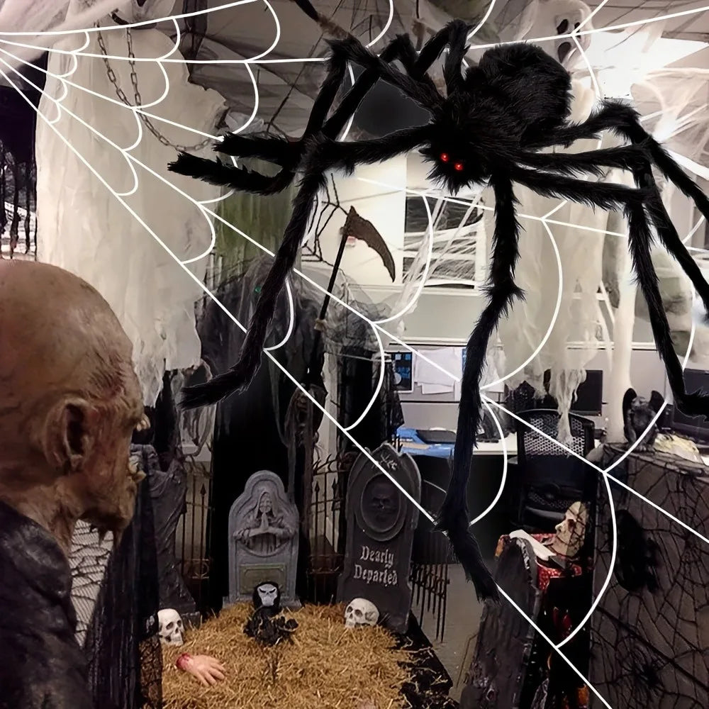 Giant Halloween Spider Indoor & Outdoor Yard, Porch Decor for Haunted House or Home, Party ,Halloween Decorations