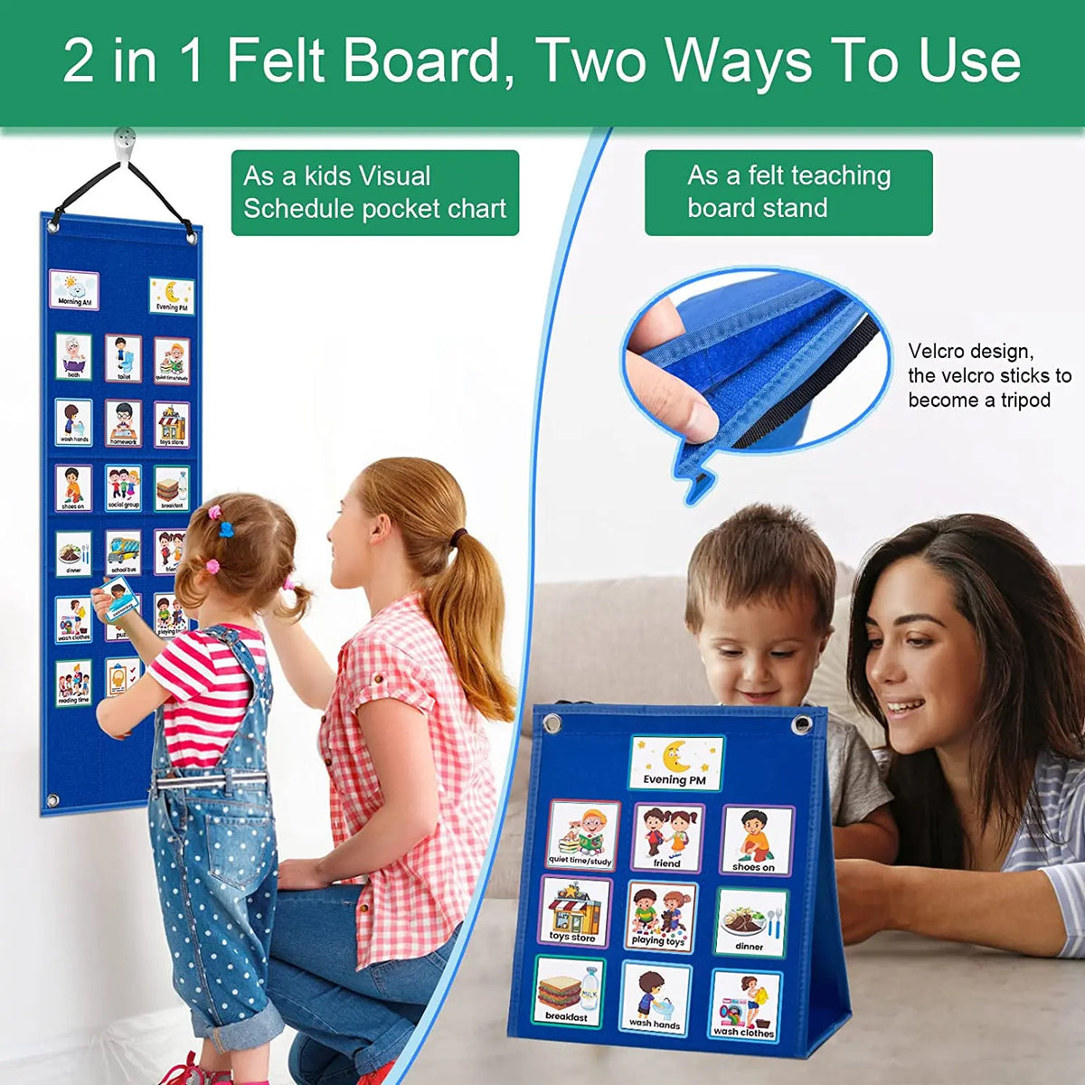 Visual Schedule for Kids – Daily Routine Chart with 70 Cards