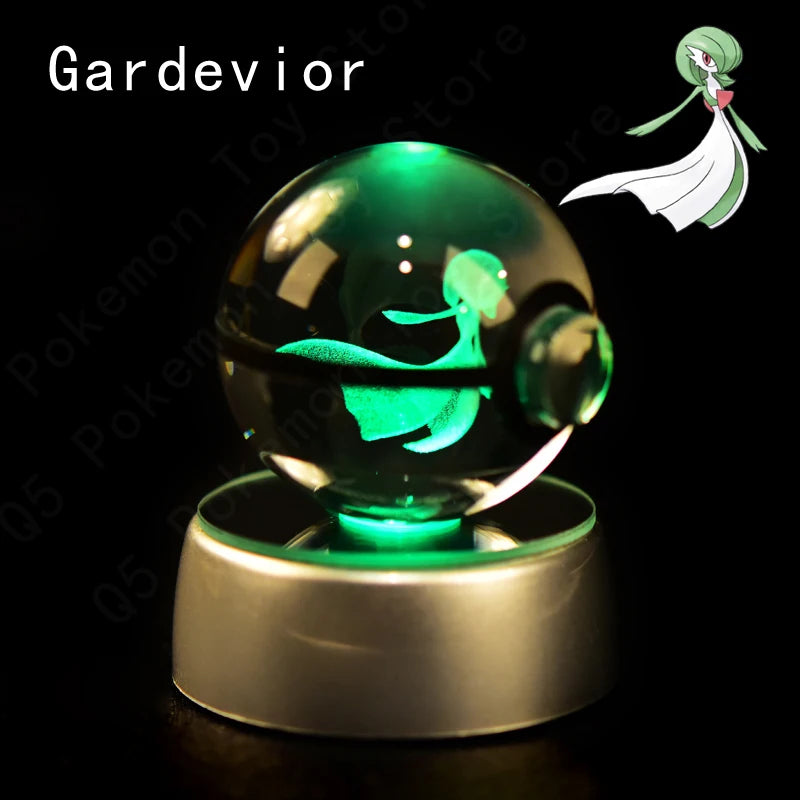 3D Crystal Ball Night Light – Glass LED Decorative Lamp