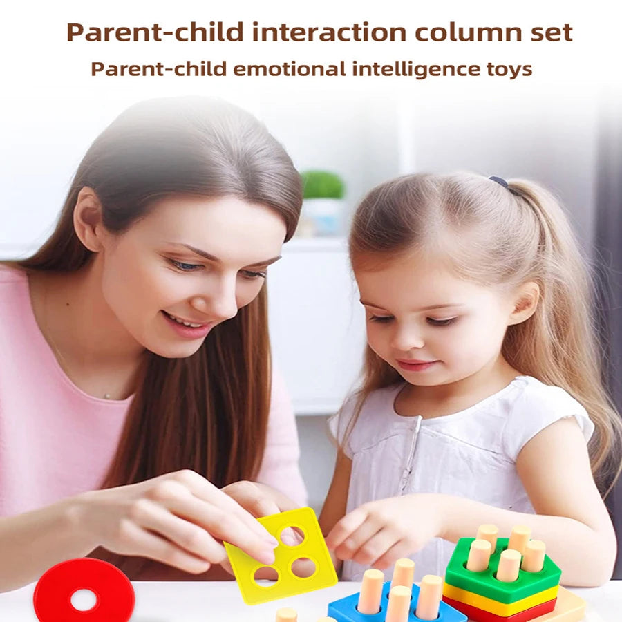 Geometric Building Blocks Set for Toddlers – Early Learning Toy