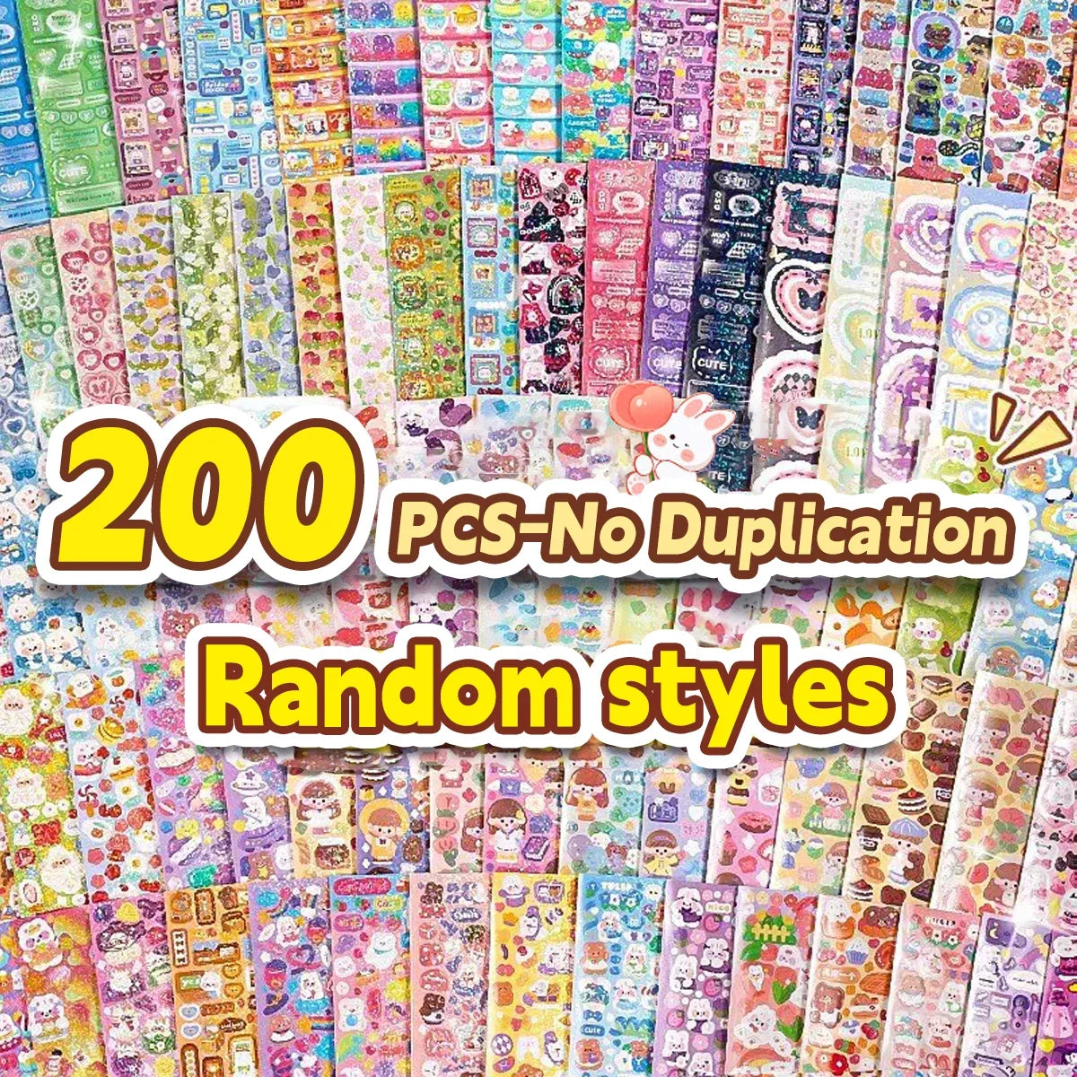 Kawaii Cartoon Stickers – Cute DIY Diary & School Sticker Pack
