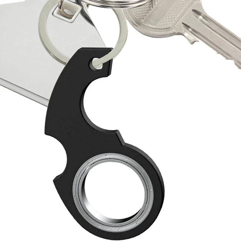 Keychain Fidget Spinner – Portable Metal Finger Spinner Toy