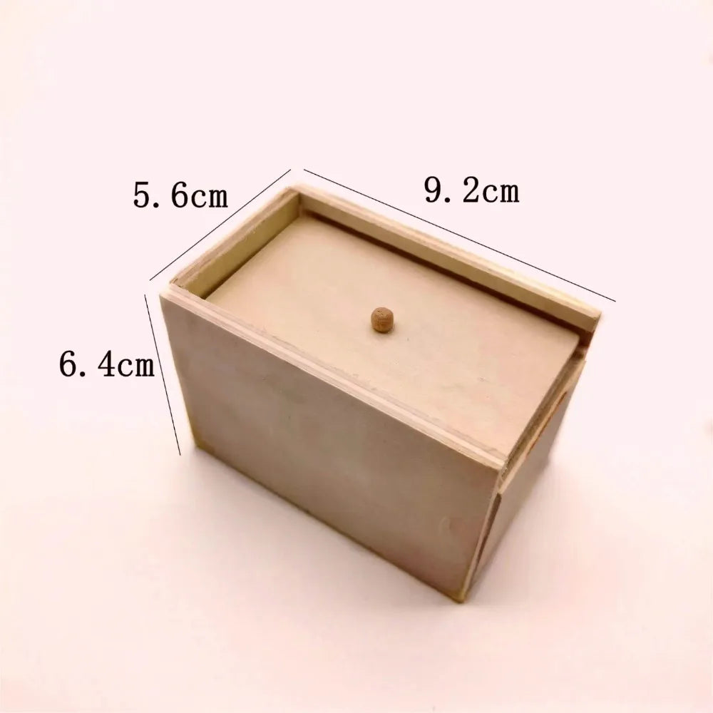 Tricky Spider Prank Box – Wooden Haunted House Display
