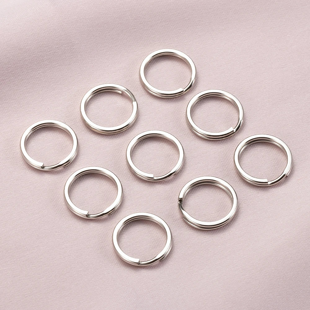 Metal Key Rings, 20pcs Round Split Rings for DIY Keychains & Jewelry