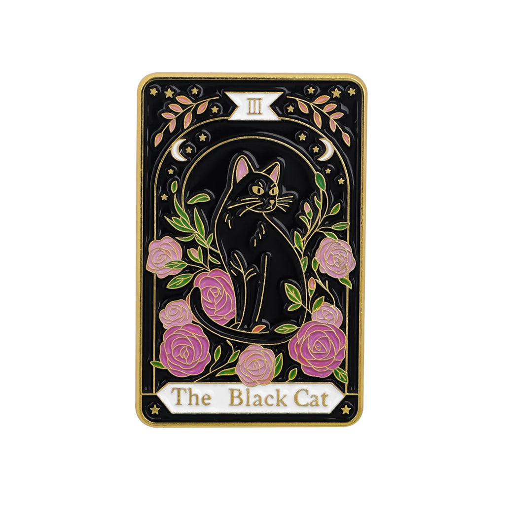 Black Cat Enamel Pin – Cute Animal Lapel Brooch