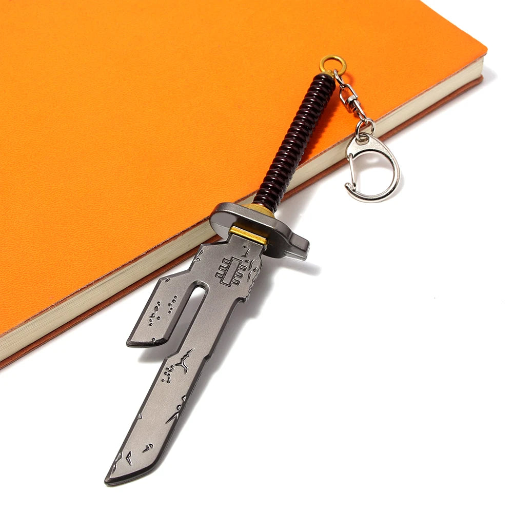 Anime Keychain Metal Sword Pendant Keyring for Collectors & Fans