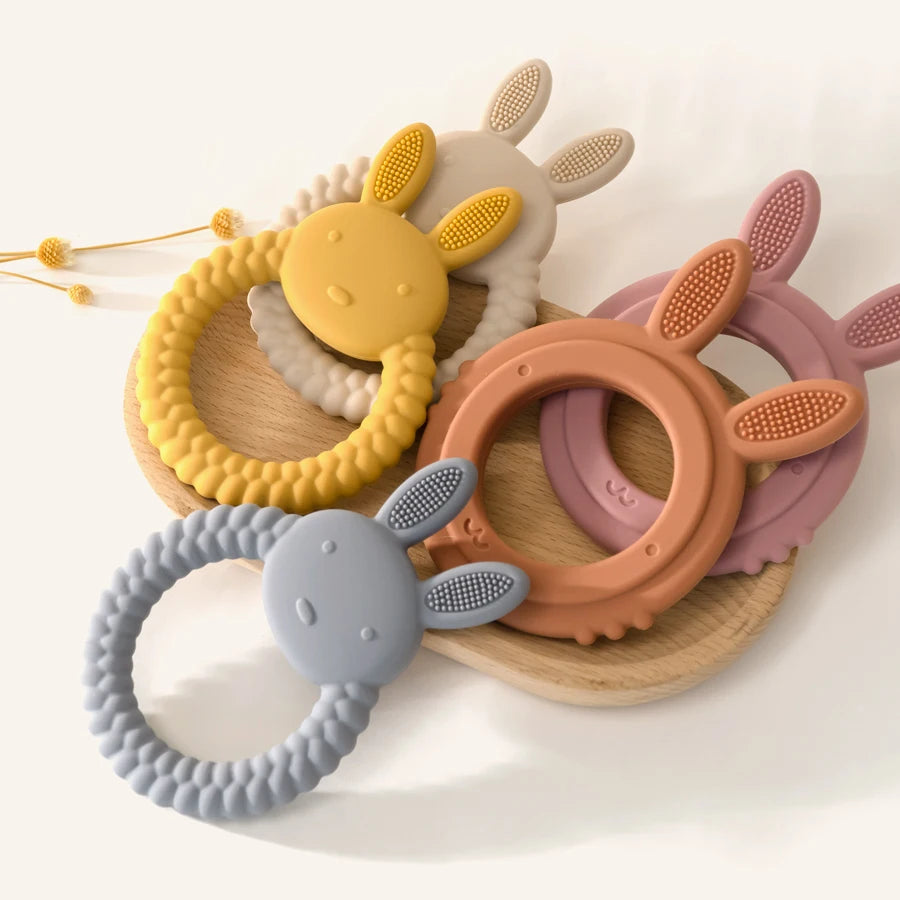 Baby Silicone Teether – BPA-Free Rabbit-Shaped Chew Toy