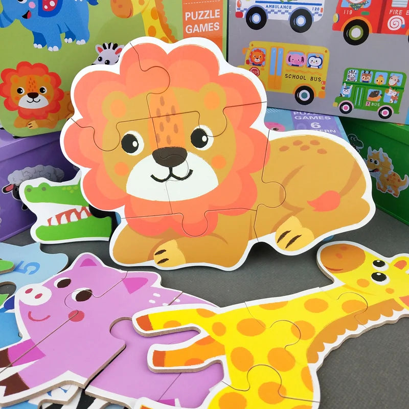 Montessori Toddler Puzzle – Wooden Animal Jigsaw Game