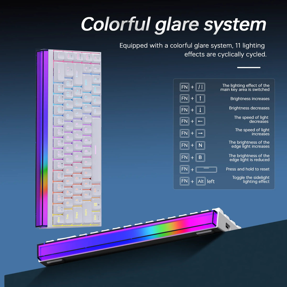 Mechanical Gaming Keyboard – 68 Key RGB Wired Keyboard