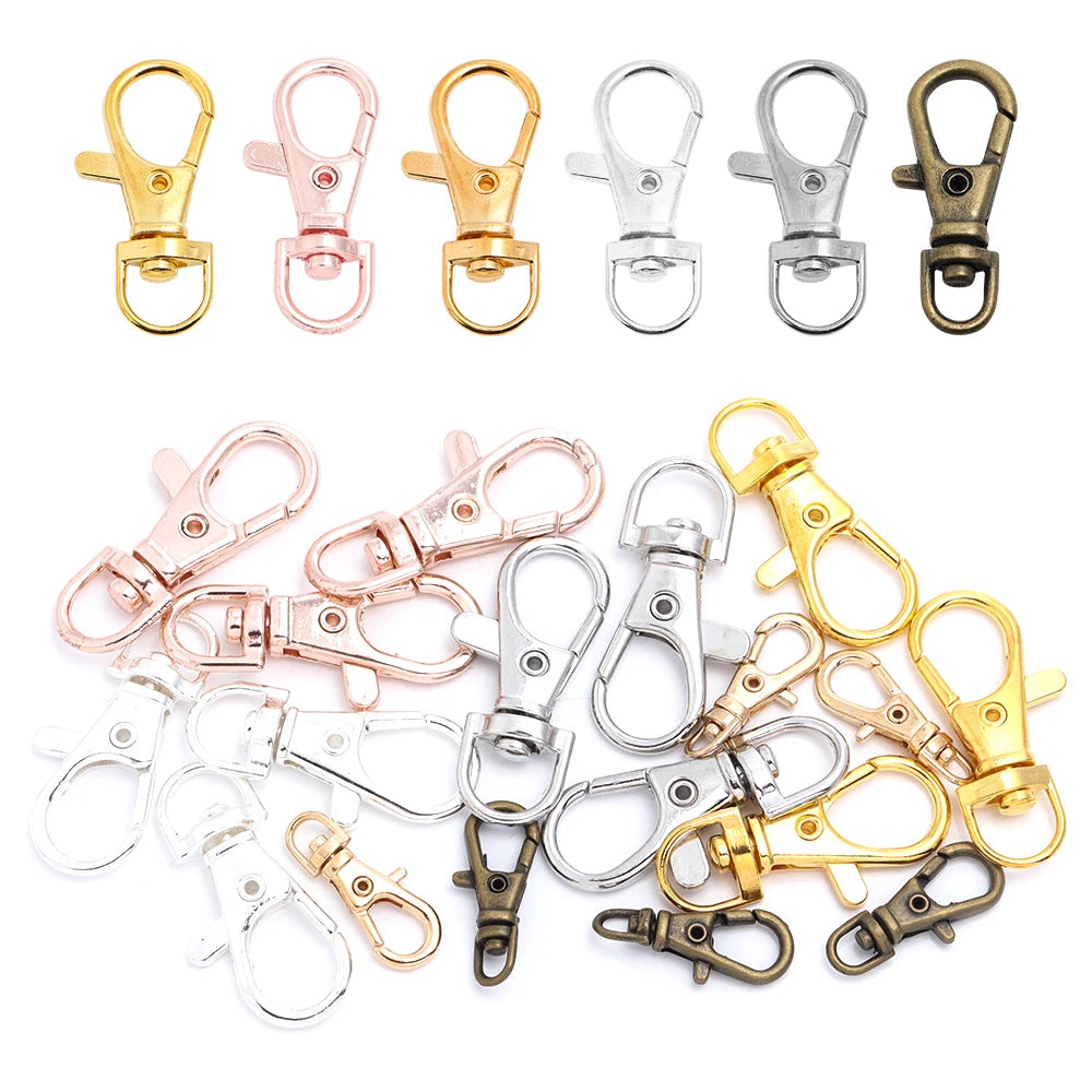 Swivel Lobster Clasp, Split Key Ring for DIY Keychains & Jewelry