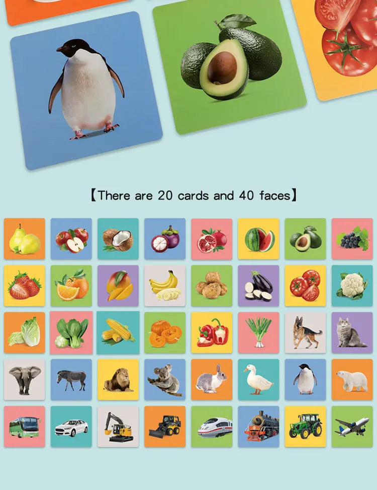 Baby High Contrast Flash Cards Visual Learning Cards