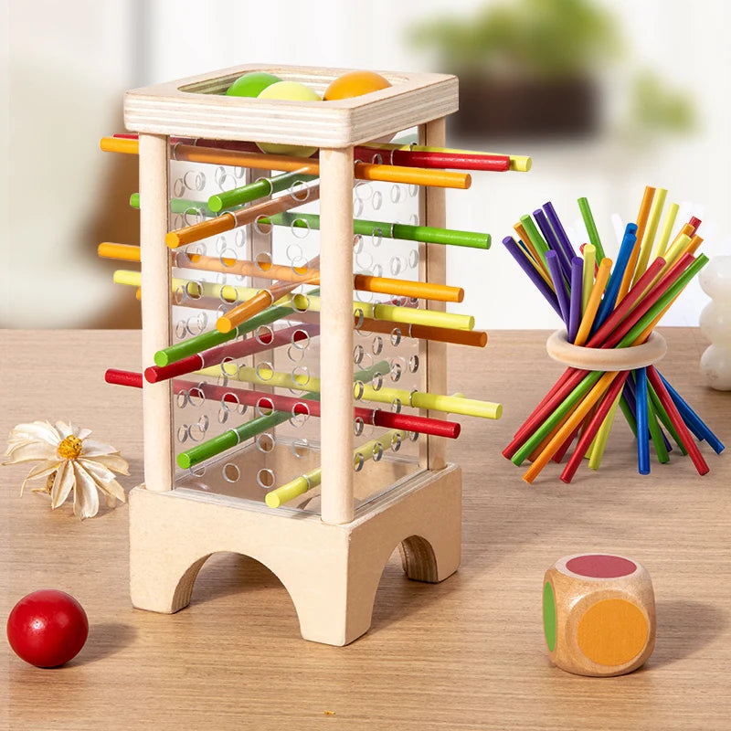 Stick Picking Game Wooden Montessori Parent Child Board Game