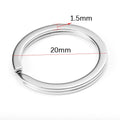 20pcs Stainless Steel Key Rings, Round Split Rings for DIY Keychains