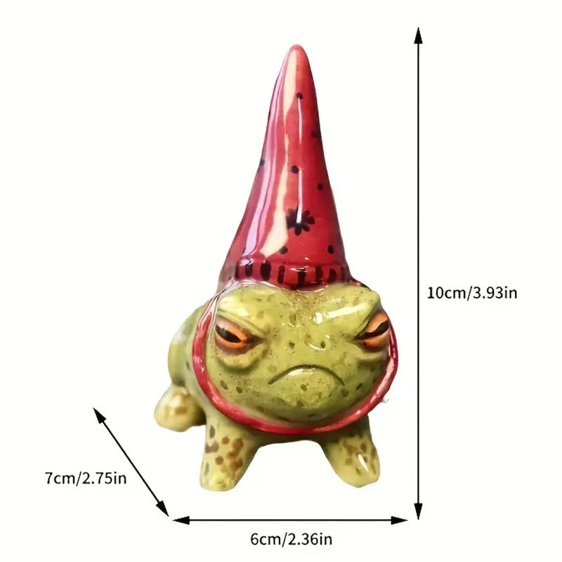 Frog Garden Statue – Cute Ceramic Frog Figurine Decor