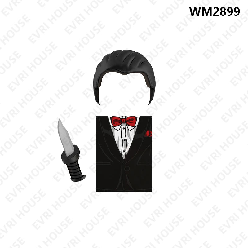 Horror Building Blocks Mini Action Figures Accessory Set